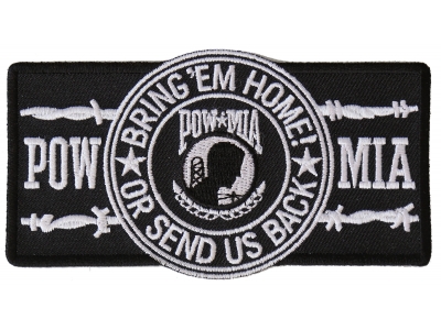 POW MIA Barbwire Patch | US Military Veteran Patches